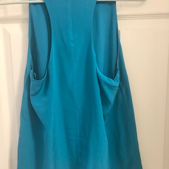 Joie Women's Turquoise 100% Silk Sleeveless Blouse, Size SM - Picture 5 of 6